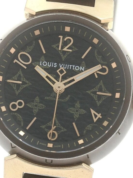 LOUIS VUITTON Tanbur slim QA137 black Dial Quartz Ladies Watch_882859